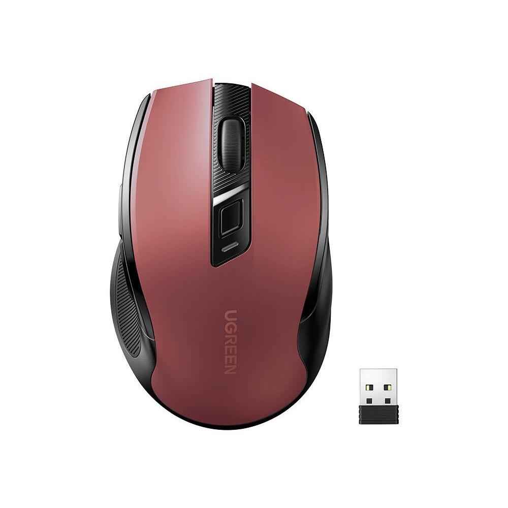 Ергономична безжична блутут мишка (за PC и Mac) - Ugreen MU006 2.4G Wireless and Bluetooth Mouse (червен) | JAR Computers Ергономична безжична блутут мишка (за PC и Mac) - Ugreen MU006 2.4G Wireless and Bluetooth Mouse (червен)