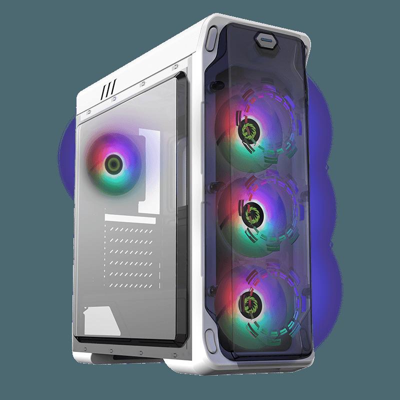 GameMax Computer Case Starlight White, it comes with an acrylic plastic transparent front | JAR Computers GameMax Computer Case Starlight White, it comes with an acrylic plastic transparent front