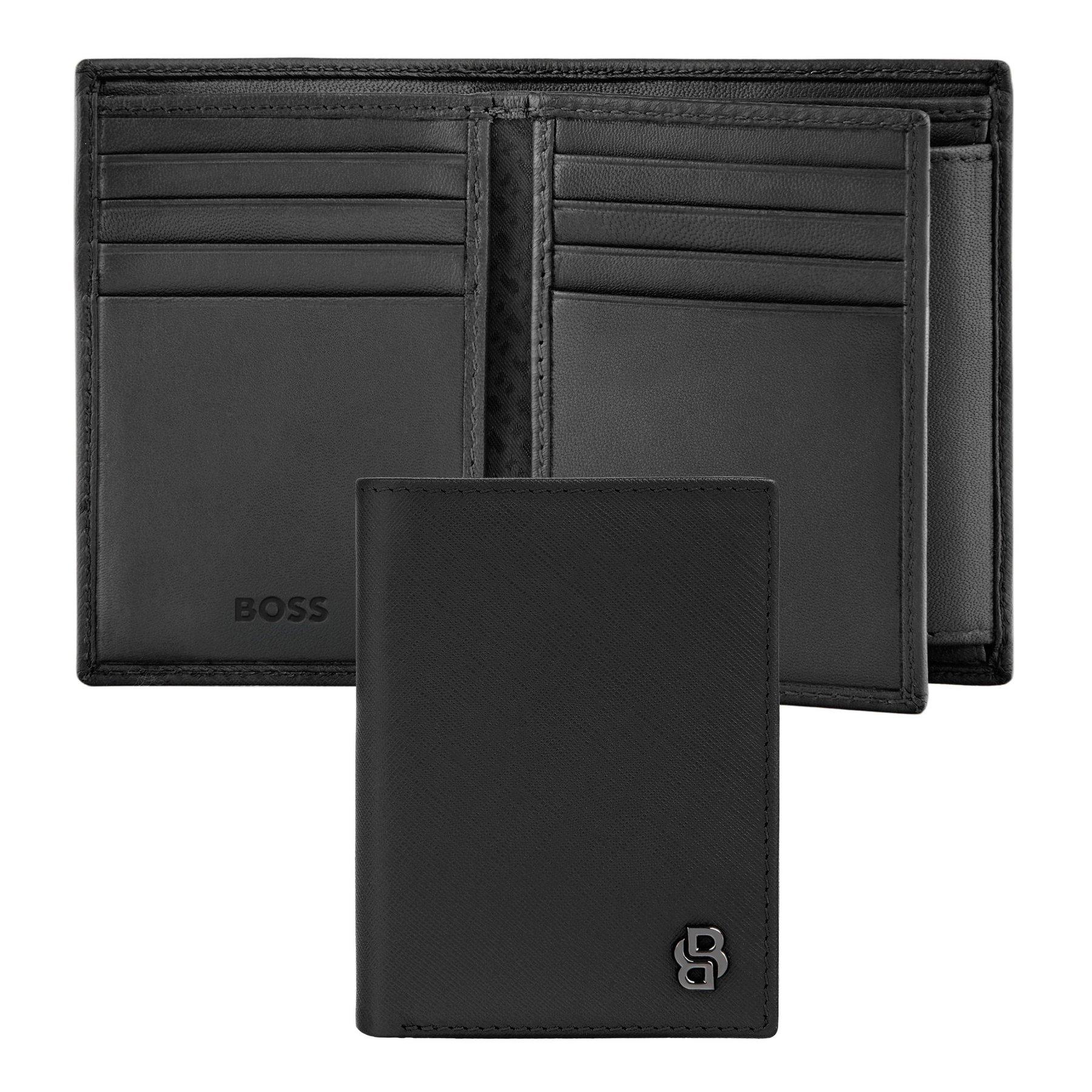 Hugo Boss Калъф за карти Saffiano, с 12 отделения, черен