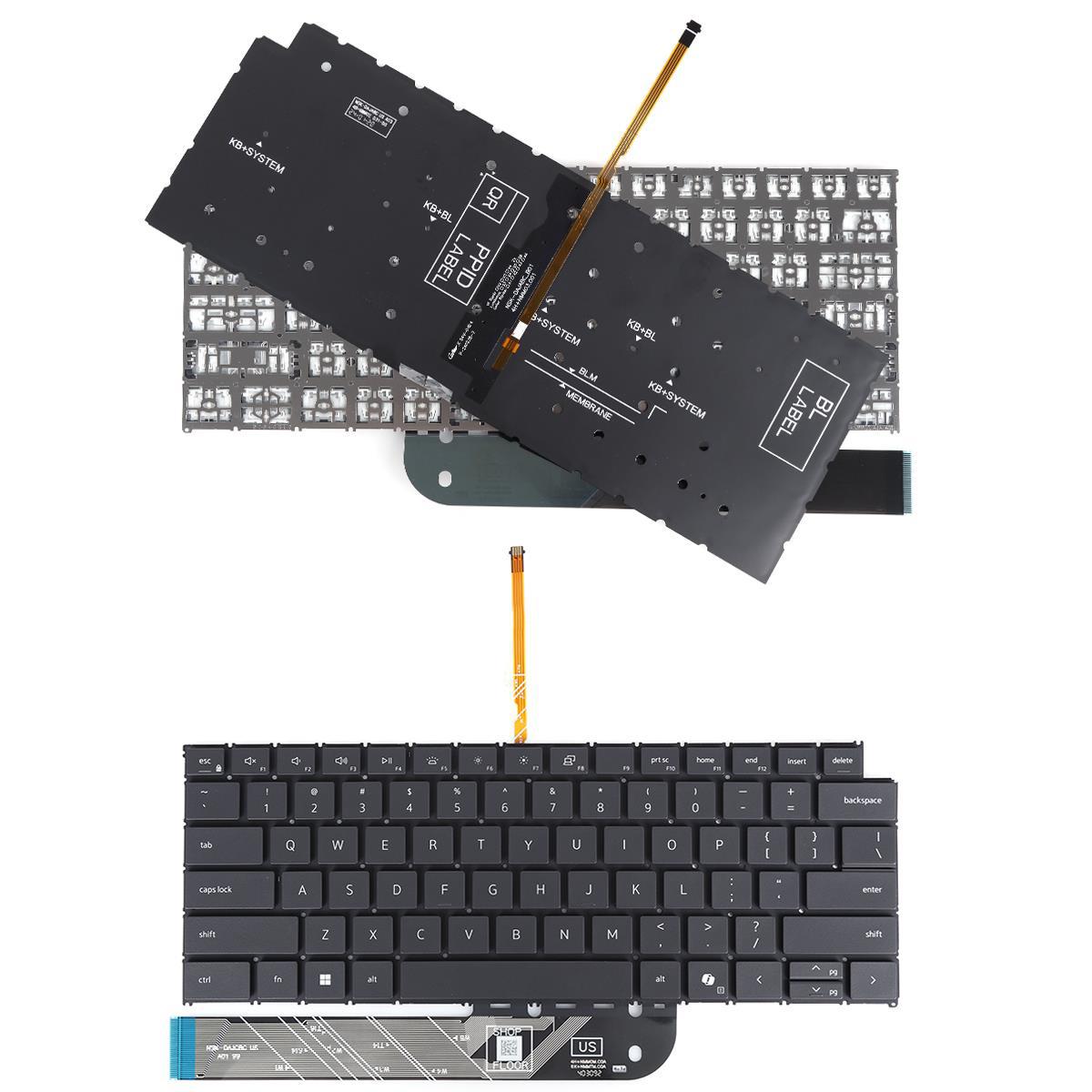 Клавиатура за лаптоп Dell Inspiron 5310 5410 5420 7415 7420 7425 2-in-1 Черна Без Рамка с Подсветка | JAR Computers Клавиатура за лаптоп Dell Inspiron 5310 5410 5420 7415 7420 7425 2-in-1 Черна Без Рамка с Подсветка