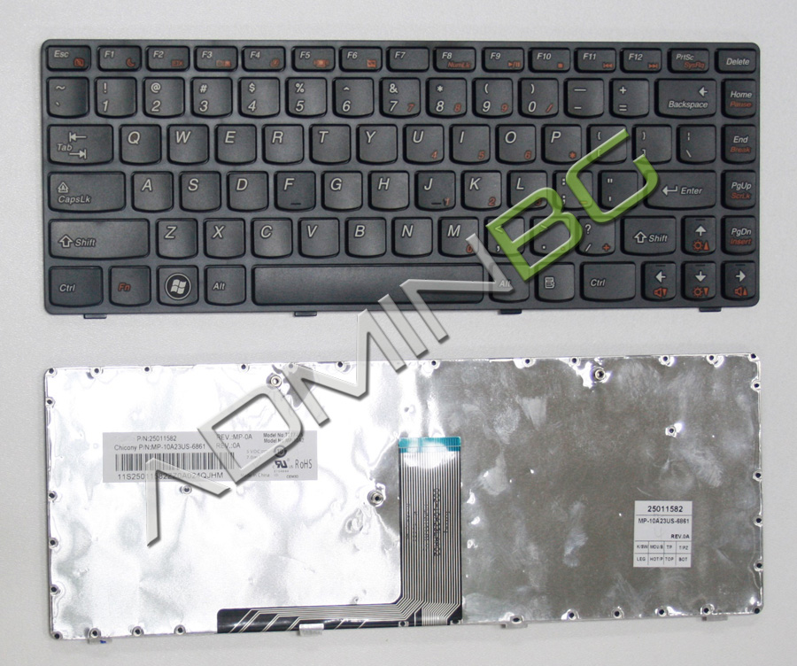 Клавиатура за лаптоп Lenovo B470 G470 V470 Z470 Black Frame Black с Кирилица | JAR Computers Клавиатура за лаптоп Lenovo B470 G470 V470 Z470 Black Frame Black с Кирилица