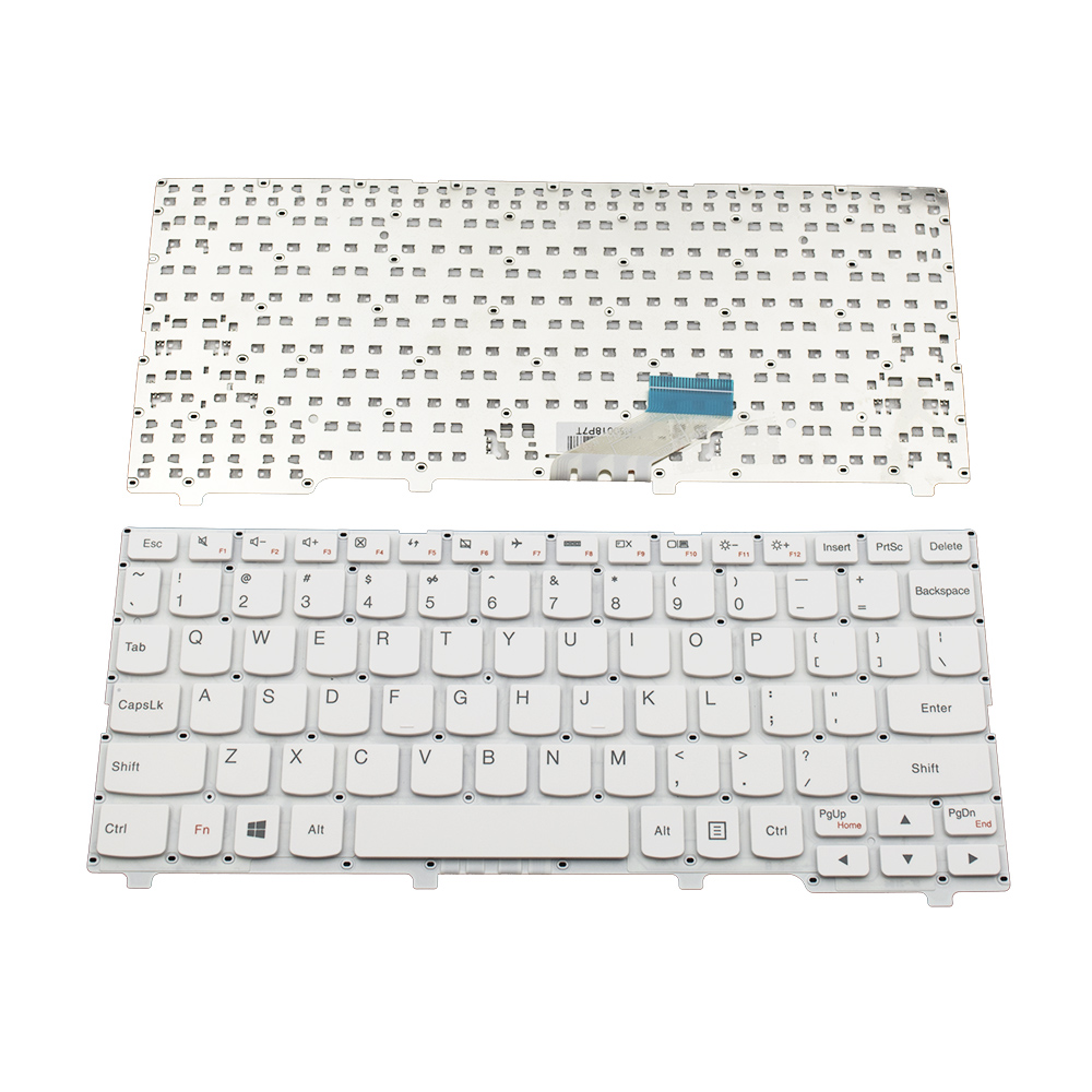 Клавиатура за лаптоп Lenovo IdeaPad 110S-11IBR Бяла Без Рамка (Малък Ентър) / White Without Frame US | JAR Computers Клавиатура за лаптоп Lenovo IdeaPad 110S-11IBR Бяла Без Рамка (Малък Ентър) / White Without Frame US
