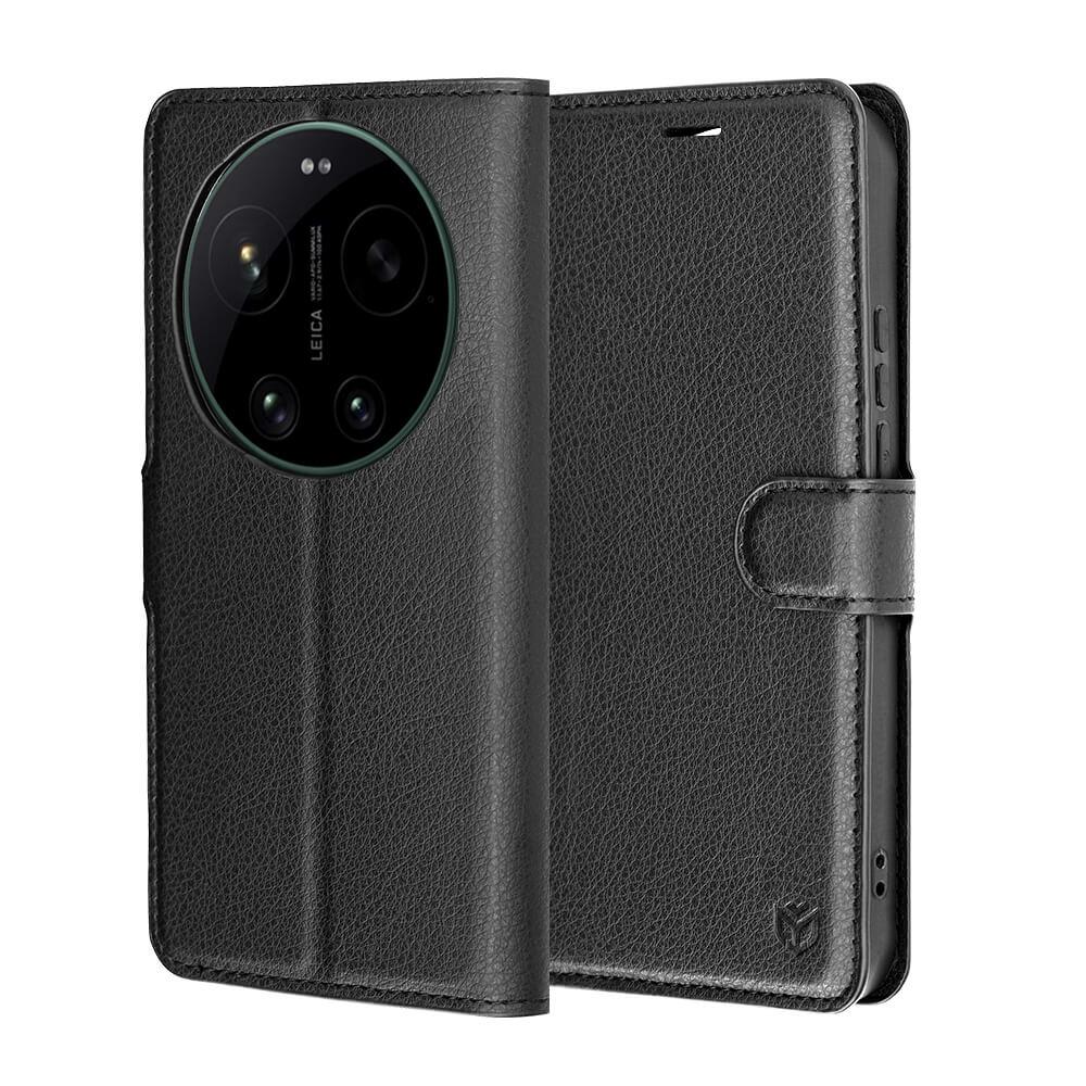 Кожен калъф с поставка и отделение за кр. карти за Xiaomi 17 Ultra - Techsuit Leather Folio (черен) | JAR Computers Кожен калъф с поставка и отделение за кр. карти за Xiaomi 17 Ultra - Techsuit Leather Folio (черен)