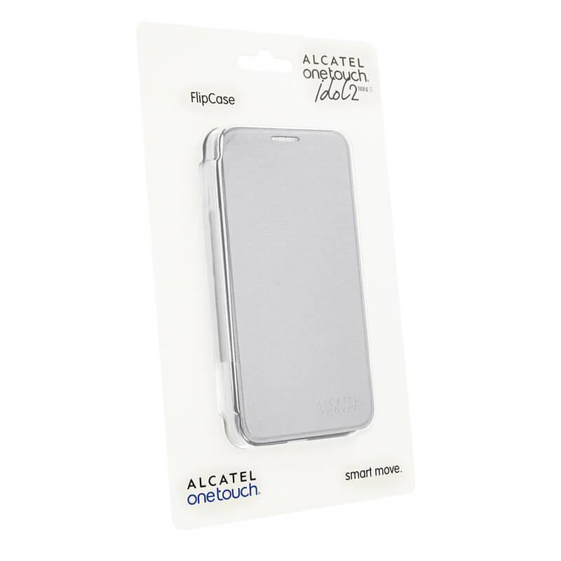 Кожен кейс за Alcatel One Touch Idol 2 mini S - Alcatel Flipcover FC6036 (сребрист) | JAR Computers Кожен кейс за Alcatel One Touch Idol 2 mini S - Alcatel Flipcover FC6036 (сребрист)