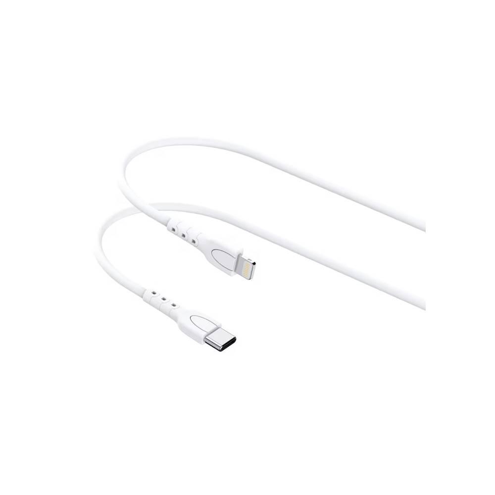 Lemontti Wind кабел за бързо зареждане Type-C към Lightning, PD 30W, 1.2 м, бял | JAR Computers Lemontti Wind кабел за бързо зареждане Type-C към Lightning, PD 30W, 1.2 м, бял