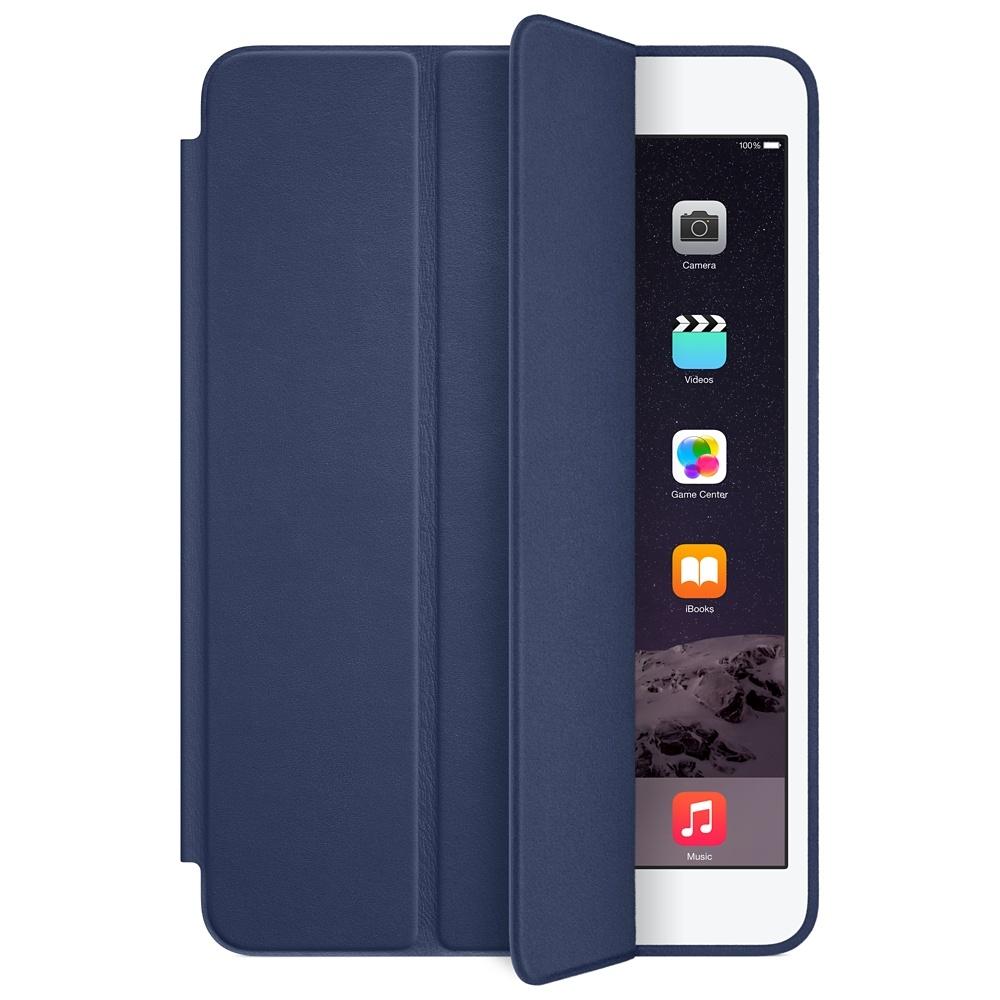 Оригинален кожен калъф и поставка за iPad mini, iPad mini 2, iPad mini 3 - Apple Smart Case (тъмносин) | JAR Computers Оригинален кожен калъф и поставка за iPad mini, iPad mini 2, iPad mini 3 - Apple Smart Case (тъмносин)