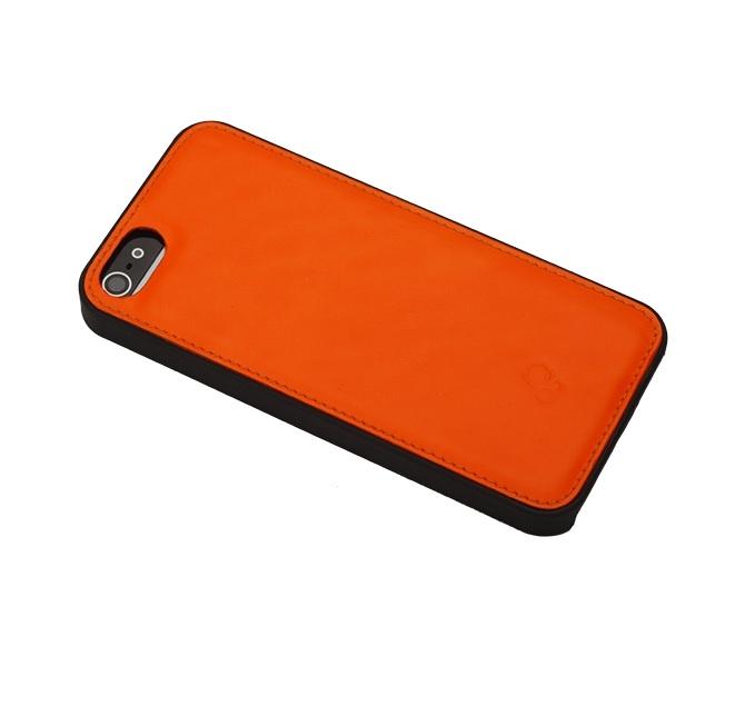 Поликарбонатов кейс с естествена кожа за iPhone 5, iPhone 5S, iPhone SE - TTAF Hand Crafted Neon Green Case (оранжев) | JAR Computers Поликарбонатов кейс с естествена кожа за iPhone 5, iPhone 5S, iPhone SE - TTAF Hand Crafted Neon Green Case (оранжев)