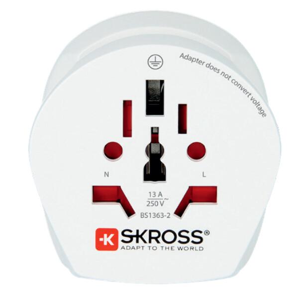 Skross 1.500202-E електрически контактен адаптер Тип F Бяла | JAR Computers Skross 1.500202-E електрически контактен адаптер Тип F Бяла