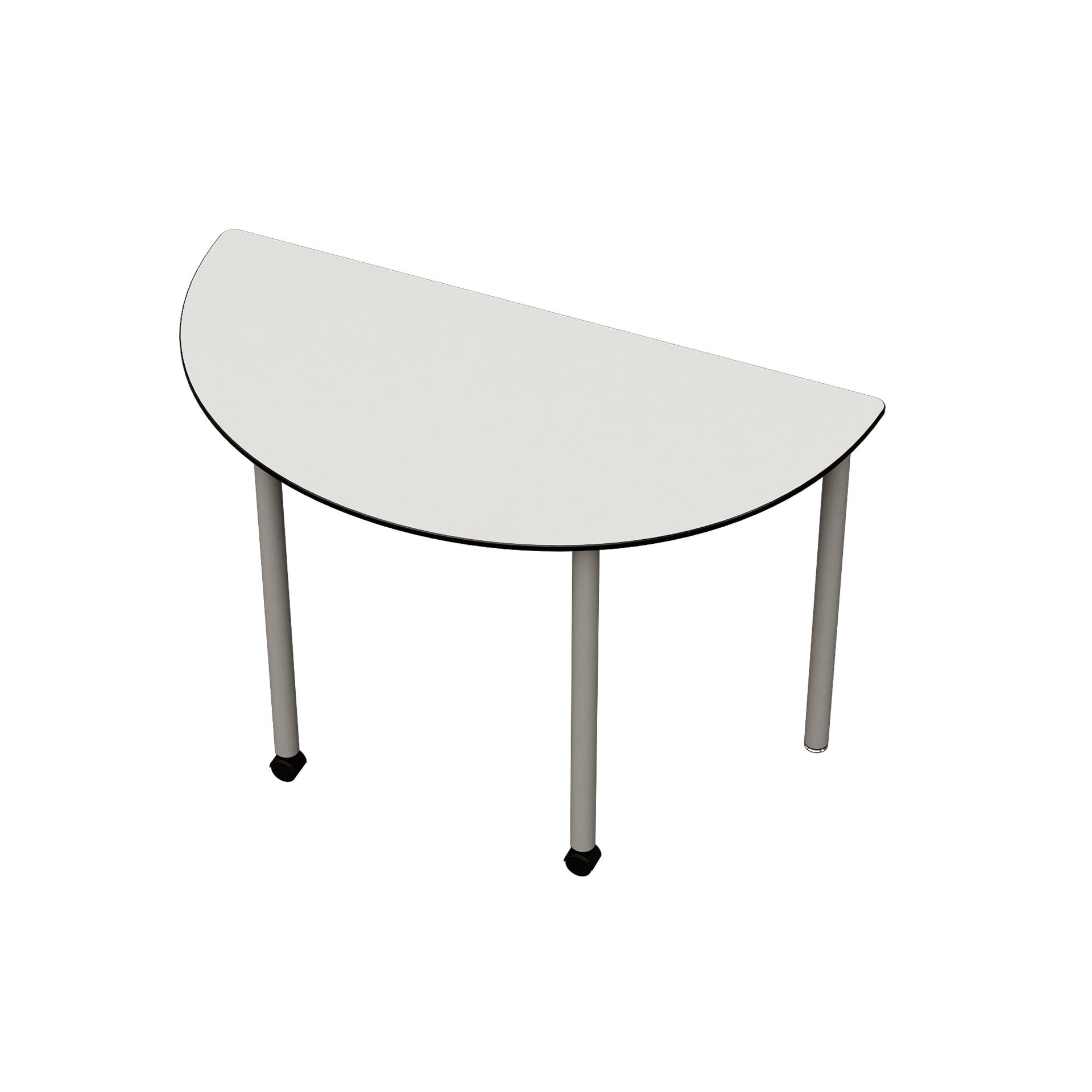 Ученическа маса RFG Flexus, над VIII клас, полукръг, 120 x 60 x 76 cm, бял HPL, сиви крака | JAR Computers Ученическа маса RFG Flexus, над VIII клас, полукръг, 120 x 60 x 76 cm, бял HPL, сиви крака