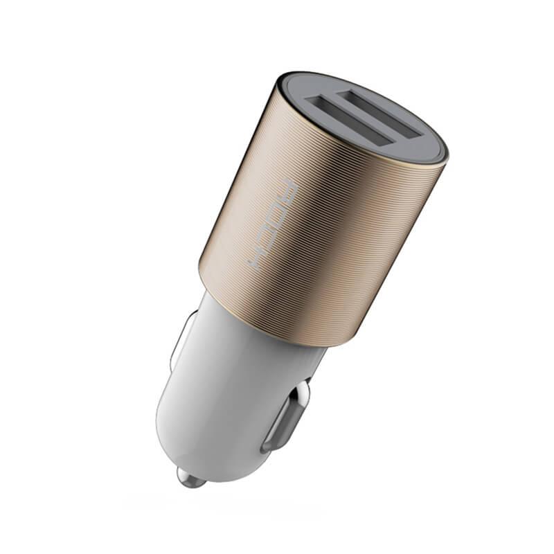 Зарядно за кола с два USB Изхода за смартфони, таблети и мобилни устройства - Rock Motor Slim Dual Car Charger USB 2.1A (бял) | JAR Computers Зарядно за кола с два USB Изхода за смартфони, таблети и мобилни устройства - Rock Motor Slim Dual Car Charger USB 2.1A (бял)