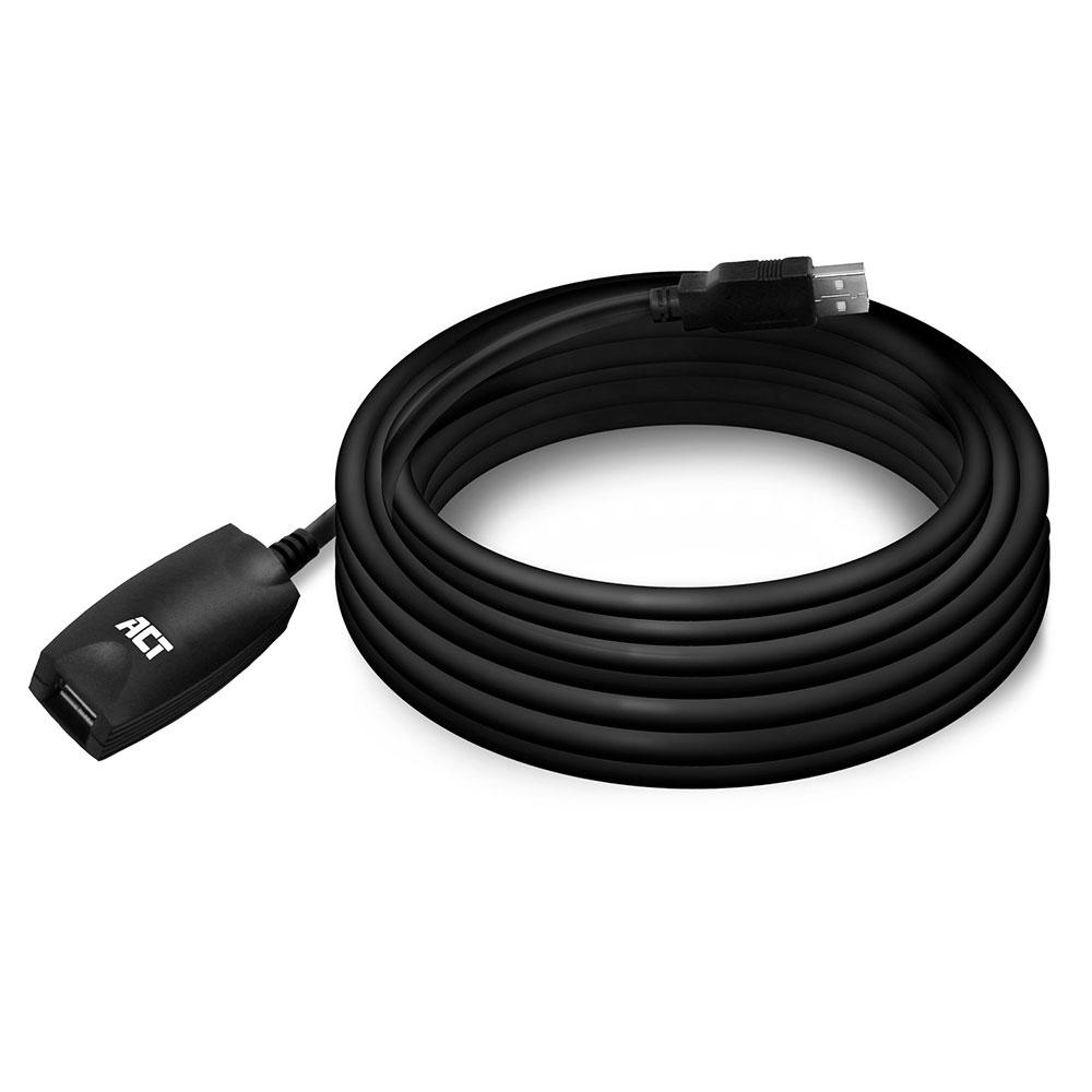 ACT AC6005 USB кабел USB 2.0 5 м USB A Черен