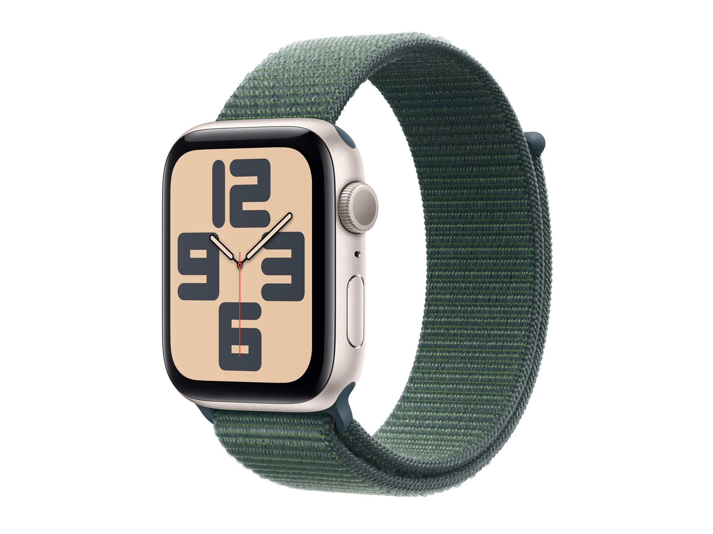 APPLE Watch SE GPS 44mm Starlight Aluminium Case with Lake Green Sport Loop | JAR Computers APPLE Watch SE GPS 44mm Starlight Aluminium Case with Lake Green Sport Loop