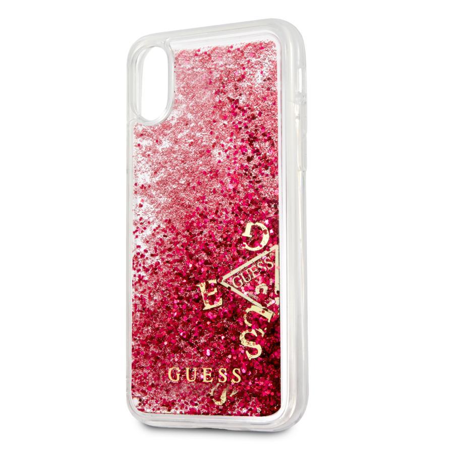 Дизайнерски кейс с висока защита за Apple iPhone XS, iPhone X - Guess Glitter Hard Case (розов) | JAR Computers Дизайнерски кейс с висока защита за Apple iPhone XS, iPhone X - Guess Glitter Hard Case (розов)