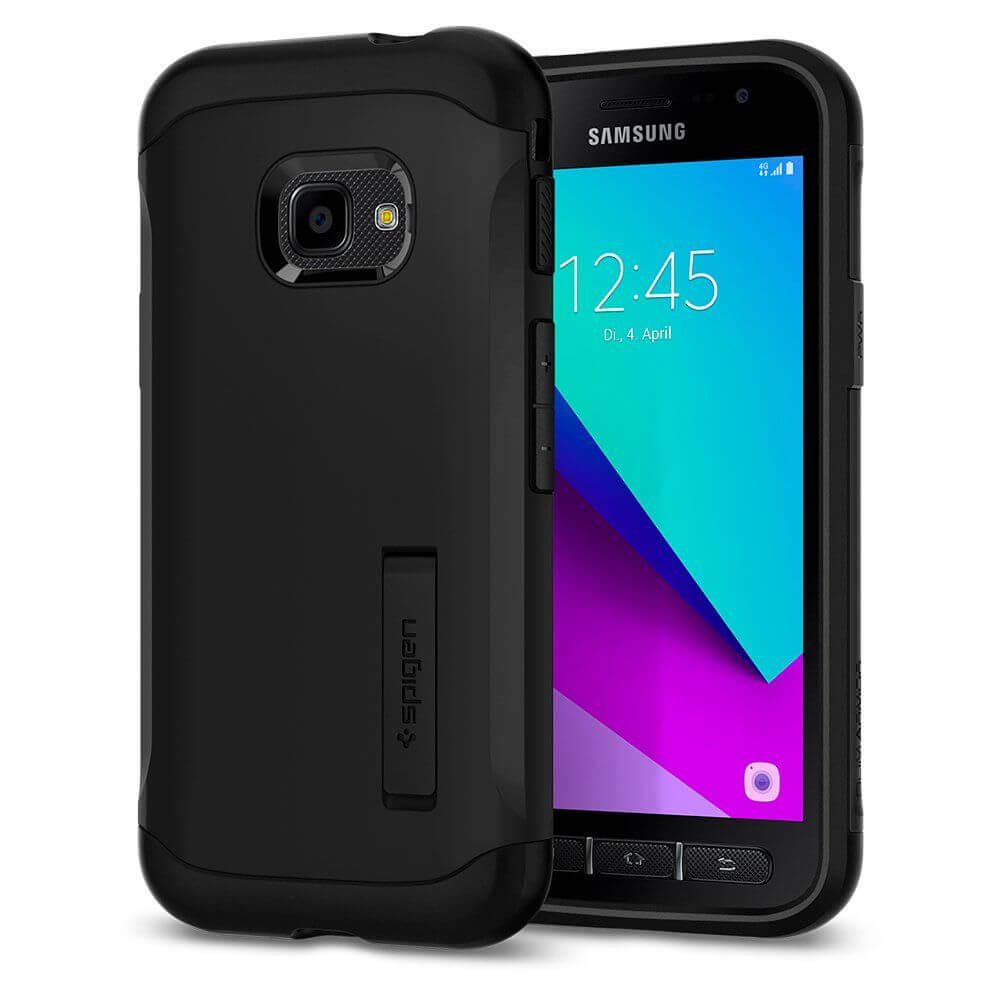 Хибриден кейс с най-висока степен на защита за Samsung Galaxy Xcover 4S, Xcover 4 - Spigen Slim Armor Case (черен) | JAR Computers Хибриден кейс с най-висока степен на защита за Samsung Galaxy Xcover 4S, Xcover 4 - Spigen Slim Armor Case (черен)