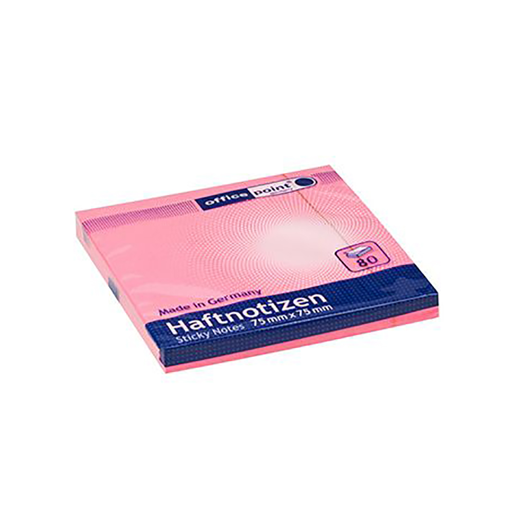 Αυτοκόλλητα Χαρτάκια OfficePoint 75 x 75mm Neon Ροζ 80 Τεμάχια (MAG-5527500-66) (OFPMAG-5527500-66)