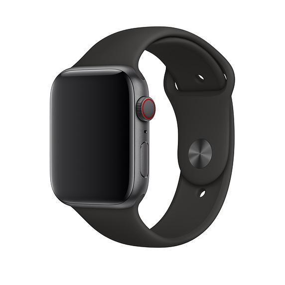 Оригинална силиконова каишка за Apple Watch 38мм, 40мм, 41мм, 42мм (2024) (черен) - Apple Watch Black Sport Band (reconditioned) | JAR Computers Оригинална силиконова каишка за Apple Watch 38мм, 40мм, 41мм, 42мм (2024) (черен) - Apple Watch Black Sport Band (reconditioned)