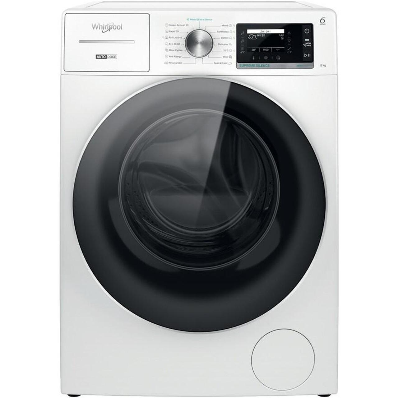 Пералня Whirlpool W8X 89AD SILENCE EE , 1400 об./мин., 8.00 kg, A , Бял