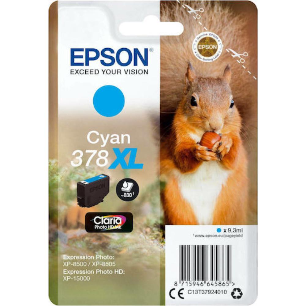 Epson Μελάνι Inkjet 378XL Cyan (C13T37924010) (EPST37924010)