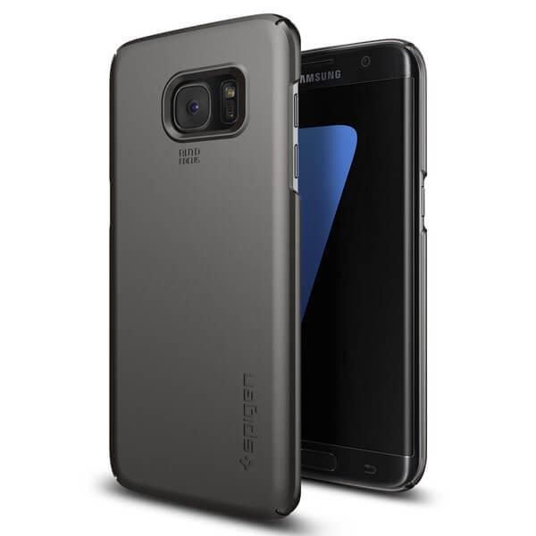 Качествен тънък кейс за Samsung Galaxy S7 Edge - Spigen Thin Fit Case (сив) | JAR Computers Качествен тънък кейс за Samsung Galaxy S7 Edge - Spigen Thin Fit Case (сив)