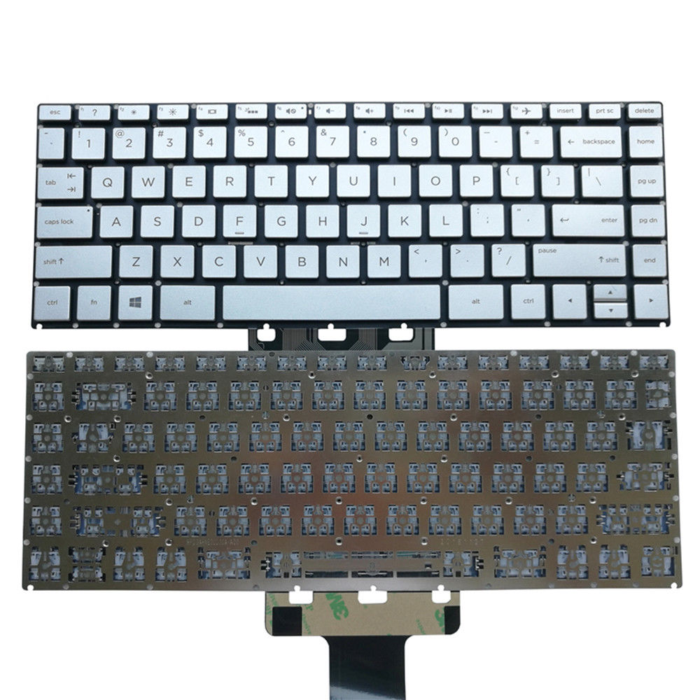 Клавиатура за лаптоп HP Pavilion 14-AB Сребриста Без Рамка (Малък Ентър) / Silver Without Frame US | JAR Computers Клавиатура за лаптоп HP Pavilion 14-AB Сребриста Без Рамка (Малък Ентър) / Silver Without Frame US