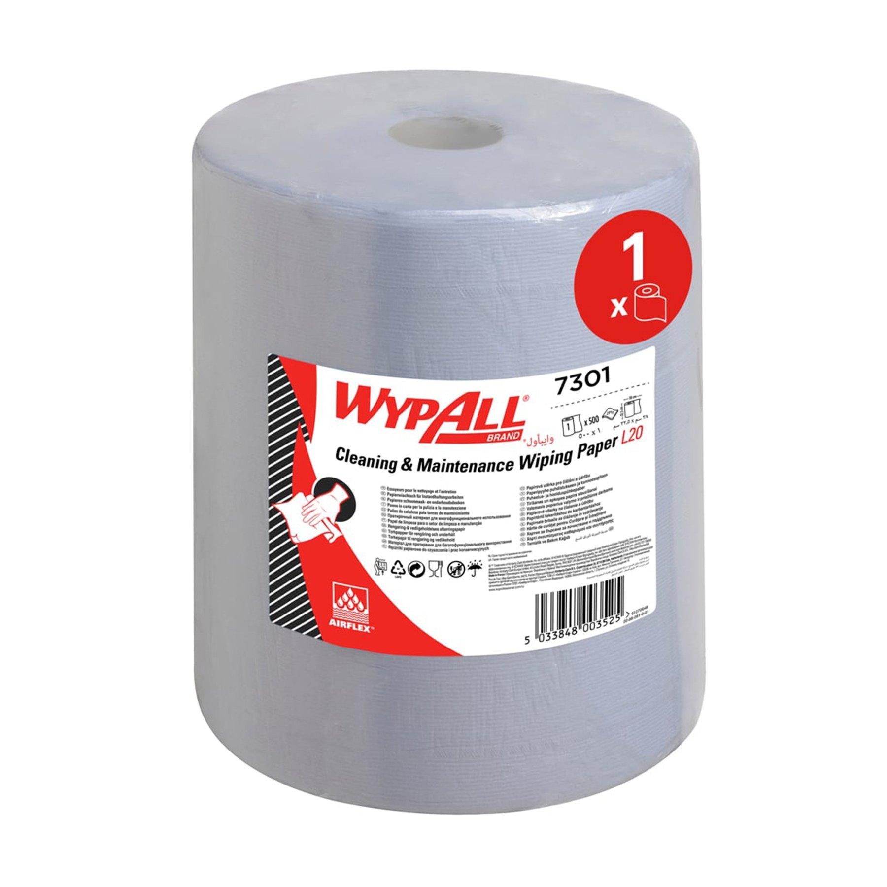 Кърпи за почистване Kimberly-Clark WypAll L20 7301, на ролка, 38 х 32.5 cm, 500 къса, сини | JAR Computers Кърпи за почистване Kimberly-Clark WypAll L20 7301, на ролка, 38 х 32.5 cm, 500 къса, сини