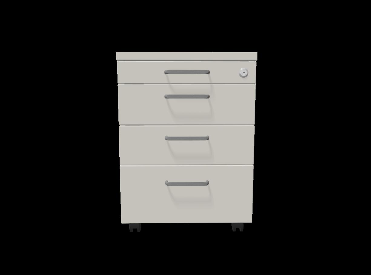 Мобилен контейнер с четири чекмеджета Easy Space 3D PD, 430х600х600мм, ПДЧ 18 мм, светлосив | JAR Computers Мобилен контейнер с четири чекмеджета Easy Space 3D PD, 430х600х600мм, ПДЧ 18 мм, светлосив