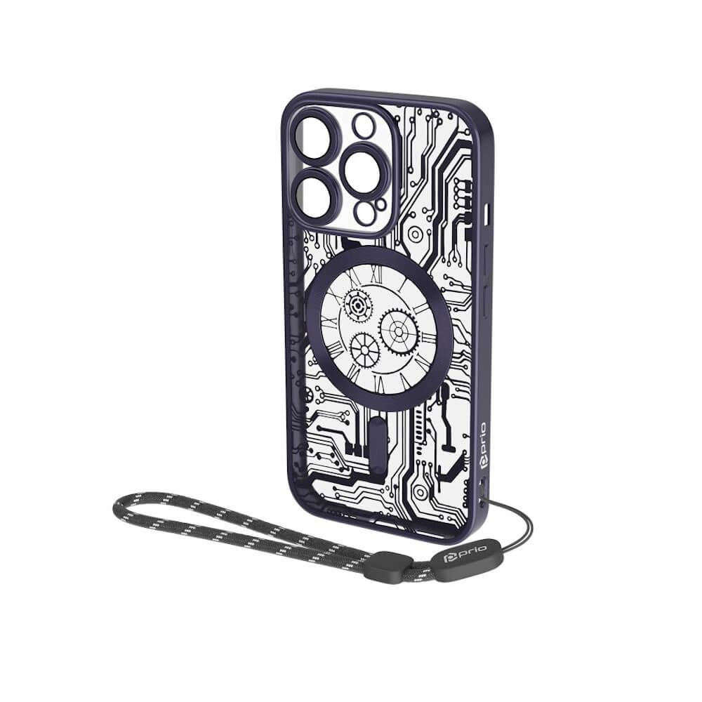 Тънък силиконов (TPU) калъф с MagSafe за iPhone 16 Pro - Prio Elegant MagSafe Case (черен-прозрачен) | JAR Computers Тънък силиконов (TPU) калъф с MagSafe за iPhone 16 Pro - Prio Elegant MagSafe Case (черен-прозрачен)