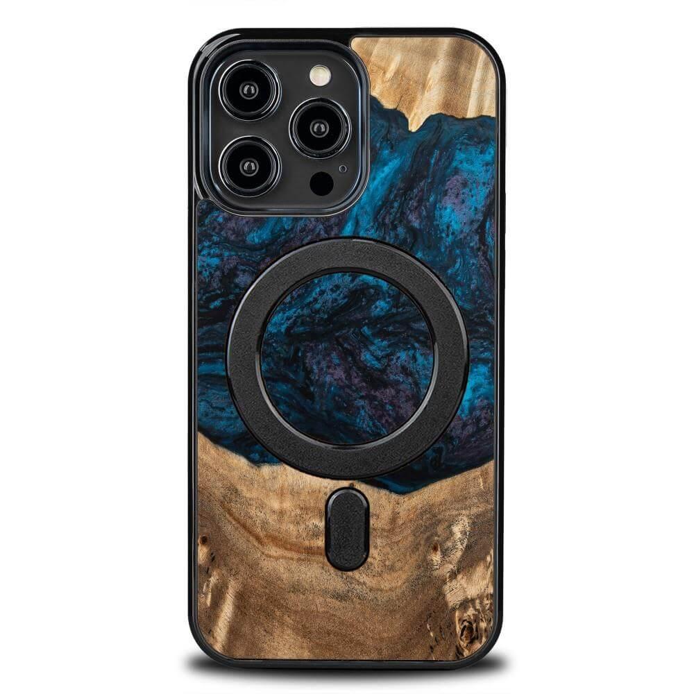 Дизайнерски хибриден (дърво+TPU) кейс с MagSafe за iPhone 14 Pro Max - Bewood Unique Neptune Wood and Resin MagSafe Case (тъмносин-черен) | JAR Computers Дизайнерски хибриден (дърво+TPU) кейс с MagSafe за iPhone 14 Pro Max - Bewood Unique Neptune Wood and Resin MagSafe Case (тъмносин-черен)
