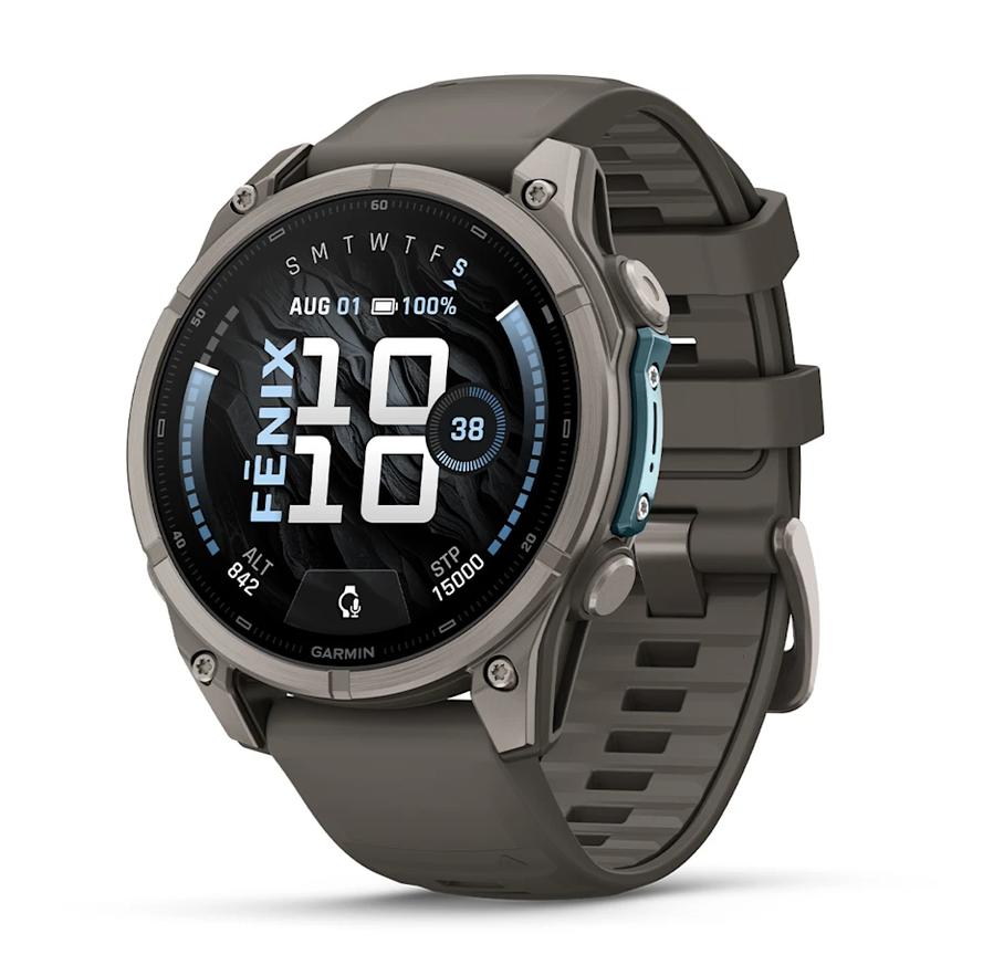 fēnix® 9 - 47 мм - Titanium с Pebble Grey силиконова каишка | JAR Computers fēnix® 9 - 47 мм - Titanium с Pebble Grey силиконова каишка