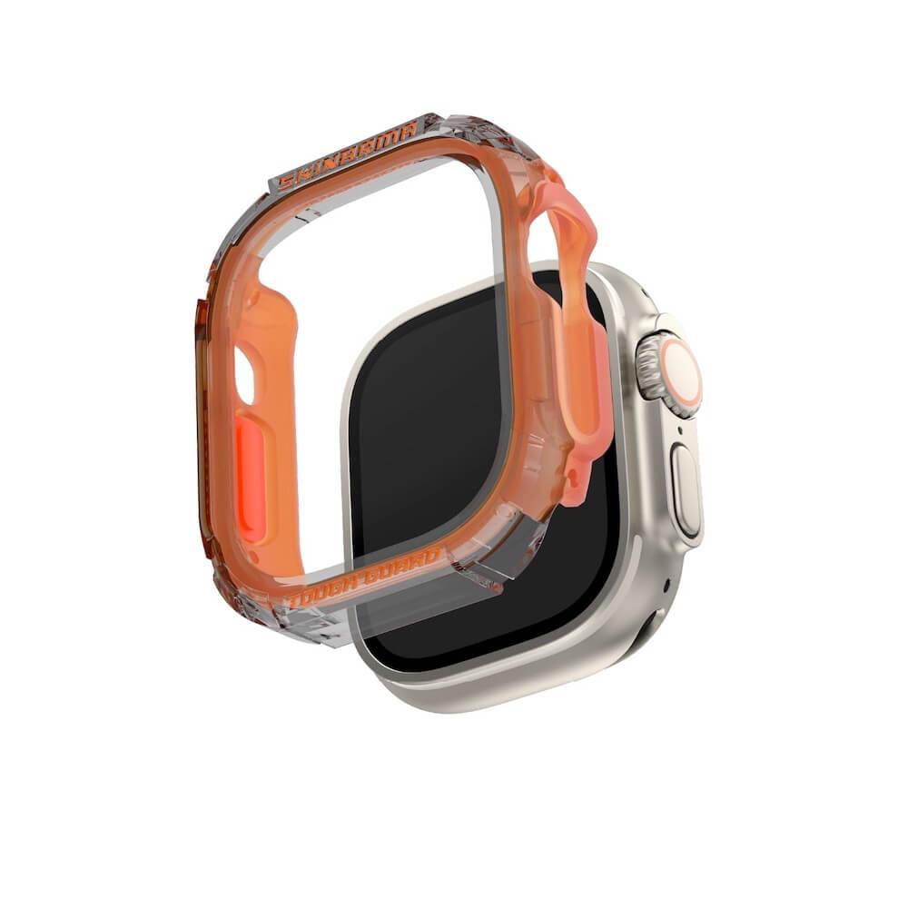 Хибриден кейс с висока степен на защита за Apple Watch Ultra, Ultra 2, Ultra 3 49мм - Skinarma Atom 360 Protective Bumper Case (оранжев) | JAR Computers Хибриден кейс с висока степен на защита за Apple Watch Ultra, Ultra 2, Ultra 3 49мм - Skinarma Atom 360 Protective Bumper Case (оранжев)
