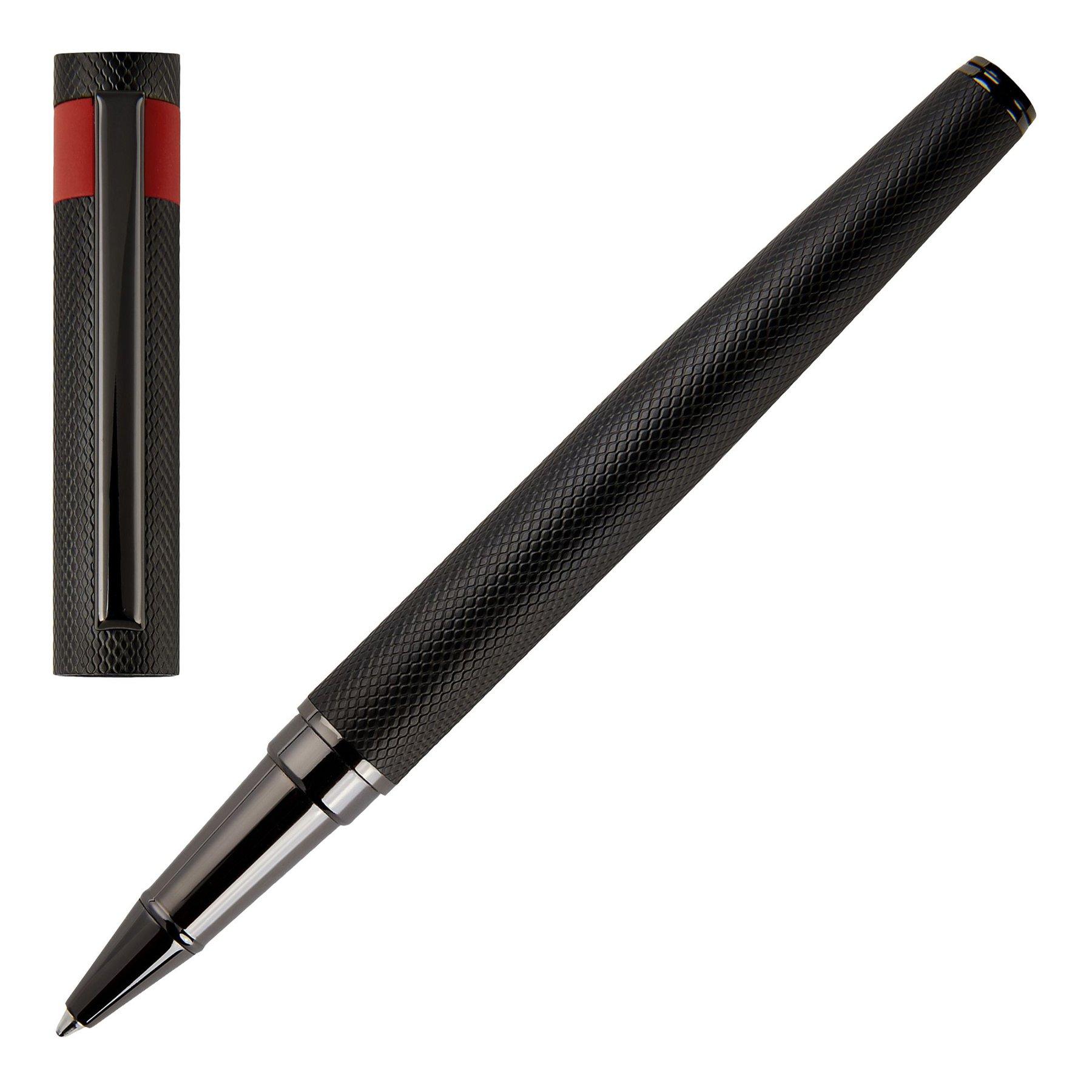 Hugo Boss Ролер Loop Diamond, в кутия, черен