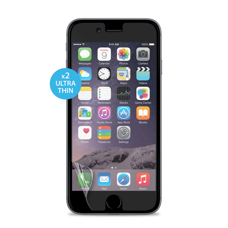 Puro Protective Film - прозрачно защитно покритие за iPhone 6 Plus, iPhone 6S Plus (два броя в комплекта)