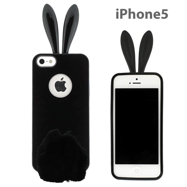 Силиконов кейс със заешки ушички и опашка за iPhone 5, iPhone 5S, iPhone SE - Rabito Bunny Case (черен) | JAR Computers Силиконов кейс със заешки ушички и опашка за iPhone 5, iPhone 5S, iPhone SE - Rabito Bunny Case (черен)
