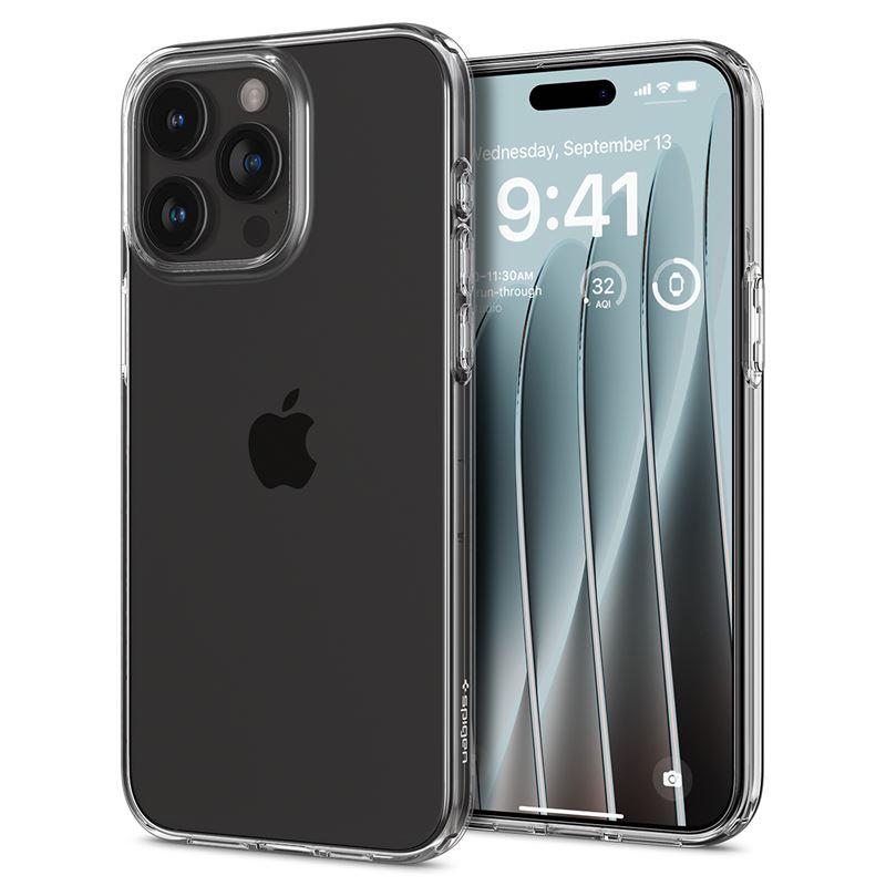 Тънък качествен силиконов (TPU) калъф за iPhone 15 Pro Max (прозрачен) - Spigen Crystal Flex Case | JAR Computers Тънък качествен силиконов (TPU) калъф за iPhone 15 Pro Max (прозрачен) - Spigen Crystal Flex Case