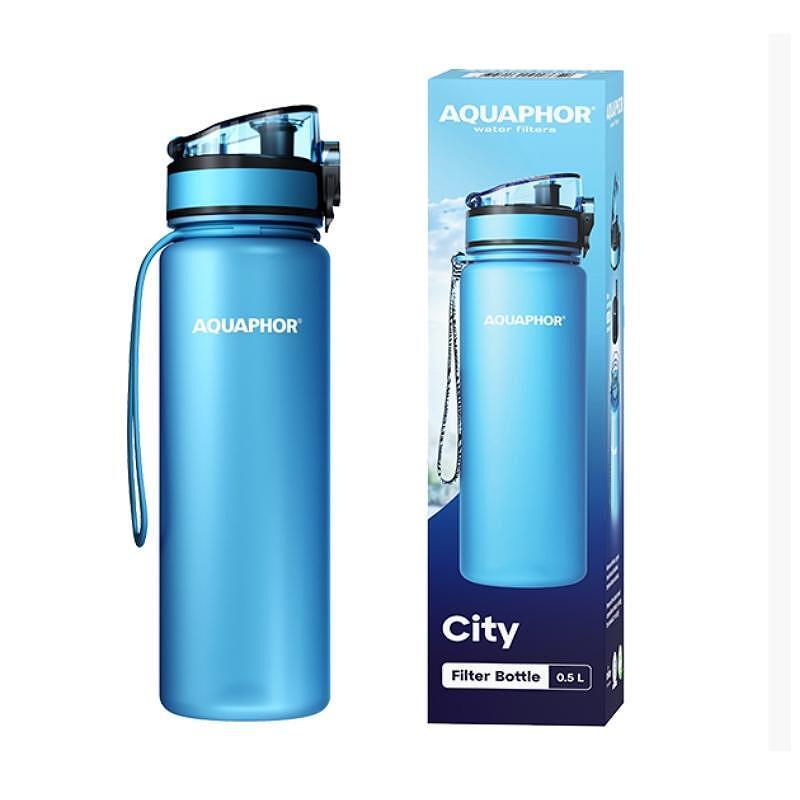 Бутилка Aquaphor Филтрираща City Tritan ледниково синя | JAR Computers Бутилка Aquaphor Филтрираща City Tritan ледниково синя