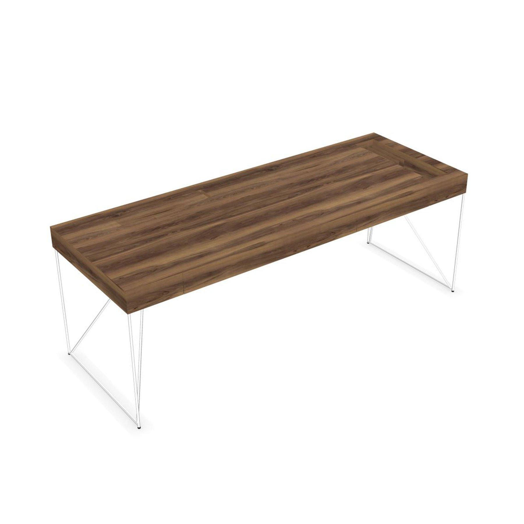 Бюро Narbutas Air Executive, 2200 x 800 x 740 mm, фурнир орех, метал хром