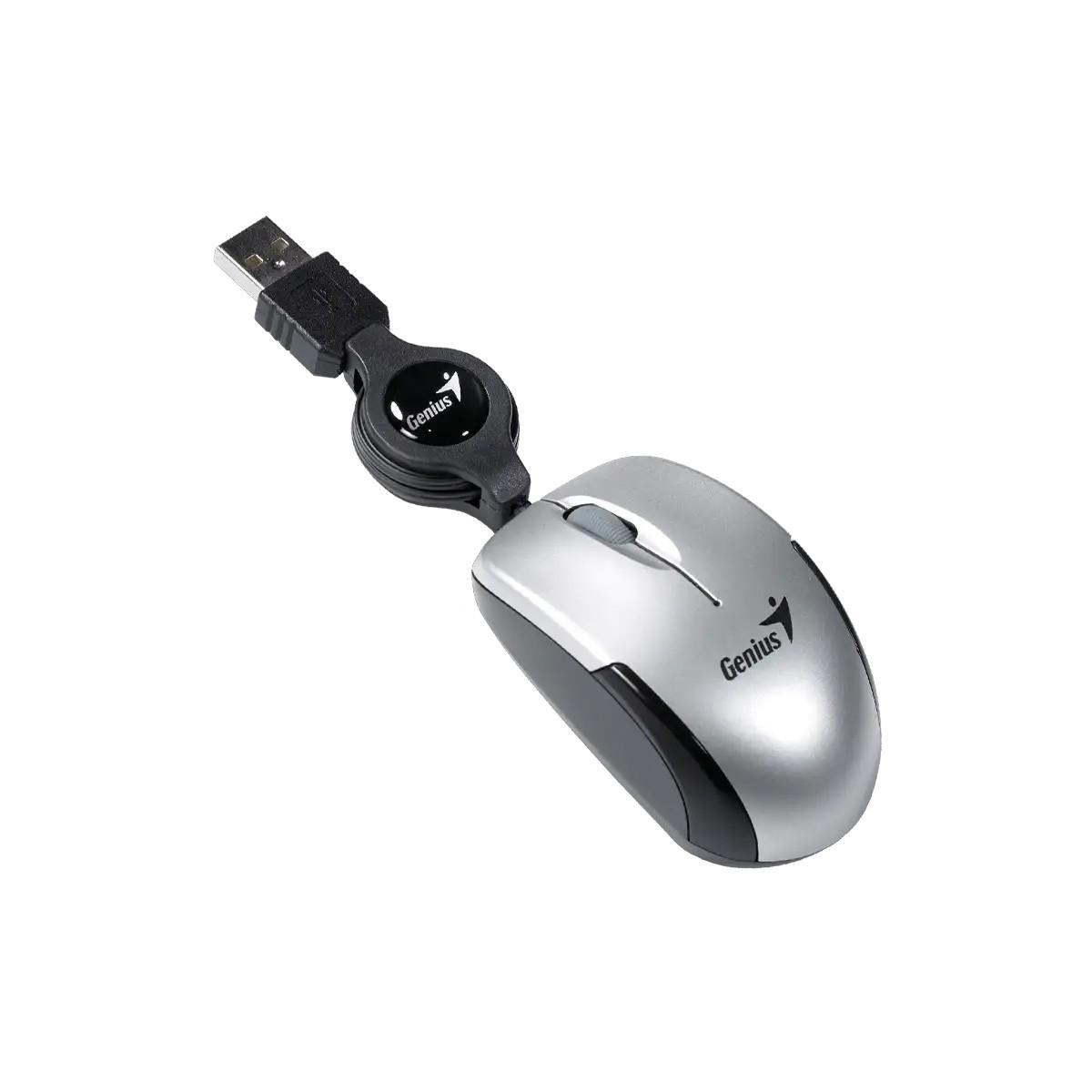 Genius Мишка Micro Traveler, с кабел, USB Type-A, сребриста | JAR Computers Genius Мишка Micro Traveler, с кабел, USB Type-A, сребриста