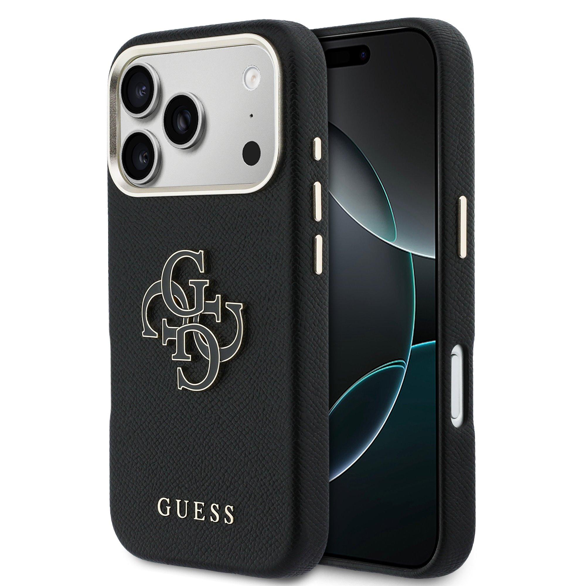 GUESS Калъф Apple iPhone 17 Pro, PU 4G Resin Metal Logo /черен/ - GUHCP17L5PS4RGGK | JAR Computers GUESS Калъф Apple iPhone 17 Pro, PU 4G Resin Metal Logo /черен/ - GUHCP17L5PS4RGGK