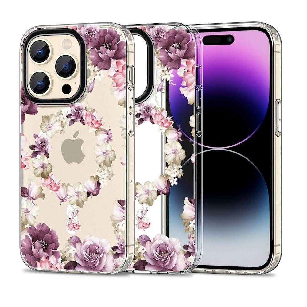 Хибриден удароустойчив кейс с MagSafe за iPhone 15 Pro - Tech-Protect MagMood Rose Floral Hybrid MagSafe Case (цветни мотиви) | JAR Computers Хибриден удароустойчив кейс с MagSafe за iPhone 15 Pro - Tech-Protect MagMood Rose Floral Hybrid MagSafe Case (цветни мотиви)
