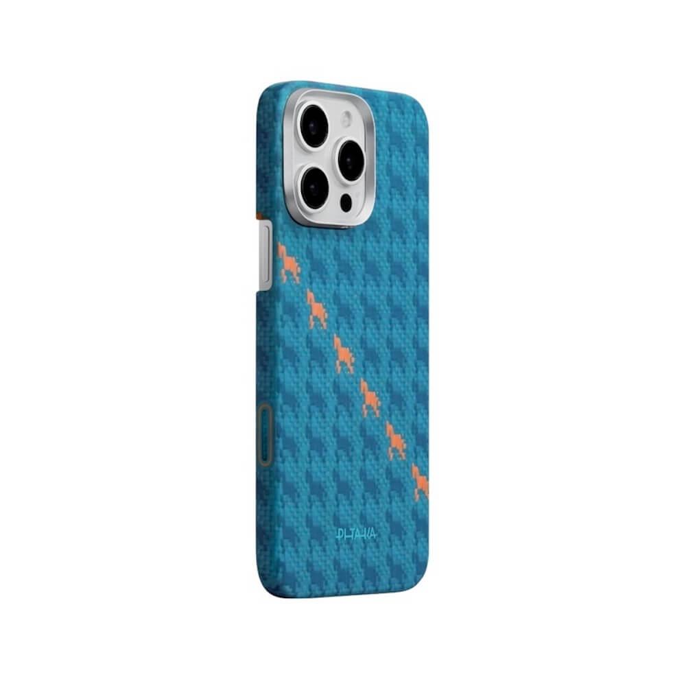 Кевларен кейс с MagSafe за iPhone 16 Pro - Pitaka Happiness Rides Indigo Edge Ultra Slim Aramid Fiber Case | JAR Computers Кевларен кейс с MagSafe за iPhone 16 Pro - Pitaka Happiness Rides Indigo Edge Ultra Slim Aramid Fiber Case