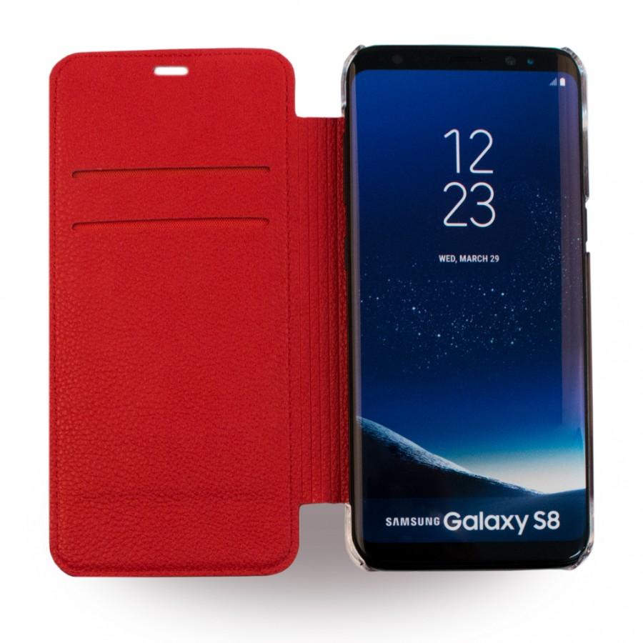 Кожен калъф, тип портфейл за Samsung Galaxy S8 - Guess Iridescent Book Case (червен) | JAR Computers Кожен калъф, тип портфейл за Samsung Galaxy S8 - Guess Iridescent Book Case (червен)