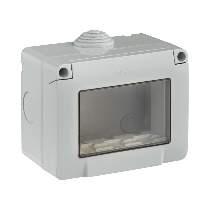 Кутия за открит монтаж 3M IP55 Сив - VIMAR Neve Up 09903 | JAR Computers Кутия за открит монтаж 3M IP55 Сив - VIMAR Neve Up 09903