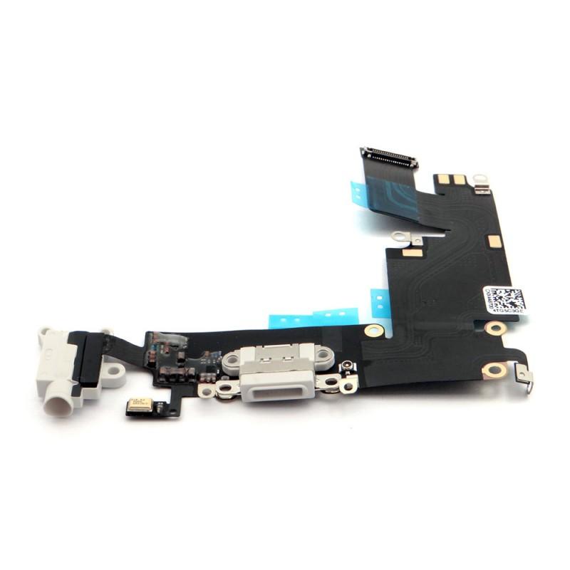 Лентов кабел с Lightning конектора, аудио жака и долния микрофон за iPhone 6 Plus - OEM iPhone 6 Plus System Connector and Flex Cable (бял) | JAR Computers Лентов кабел с Lightning конектора, аудио жака и долния микрофон за iPhone 6 Plus - OEM iPhone 6 Plus System Connector and Flex Cable (бял)