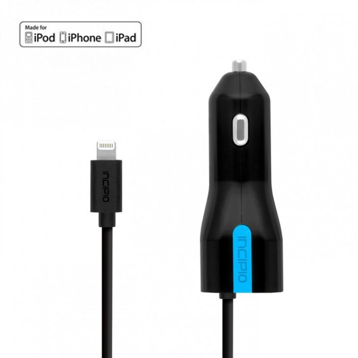 Мощно зарядно за кола с Lightning конектор и USB изход за смартфони и таблети - Incipio High Speed Car Charger Lightning + USB 4.8A PW-171 | JAR Computers Мощно зарядно за кола с Lightning конектор и USB изход за смартфони и таблети - Incipio High Speed Car Charger Lightning + USB 4.8A PW-171