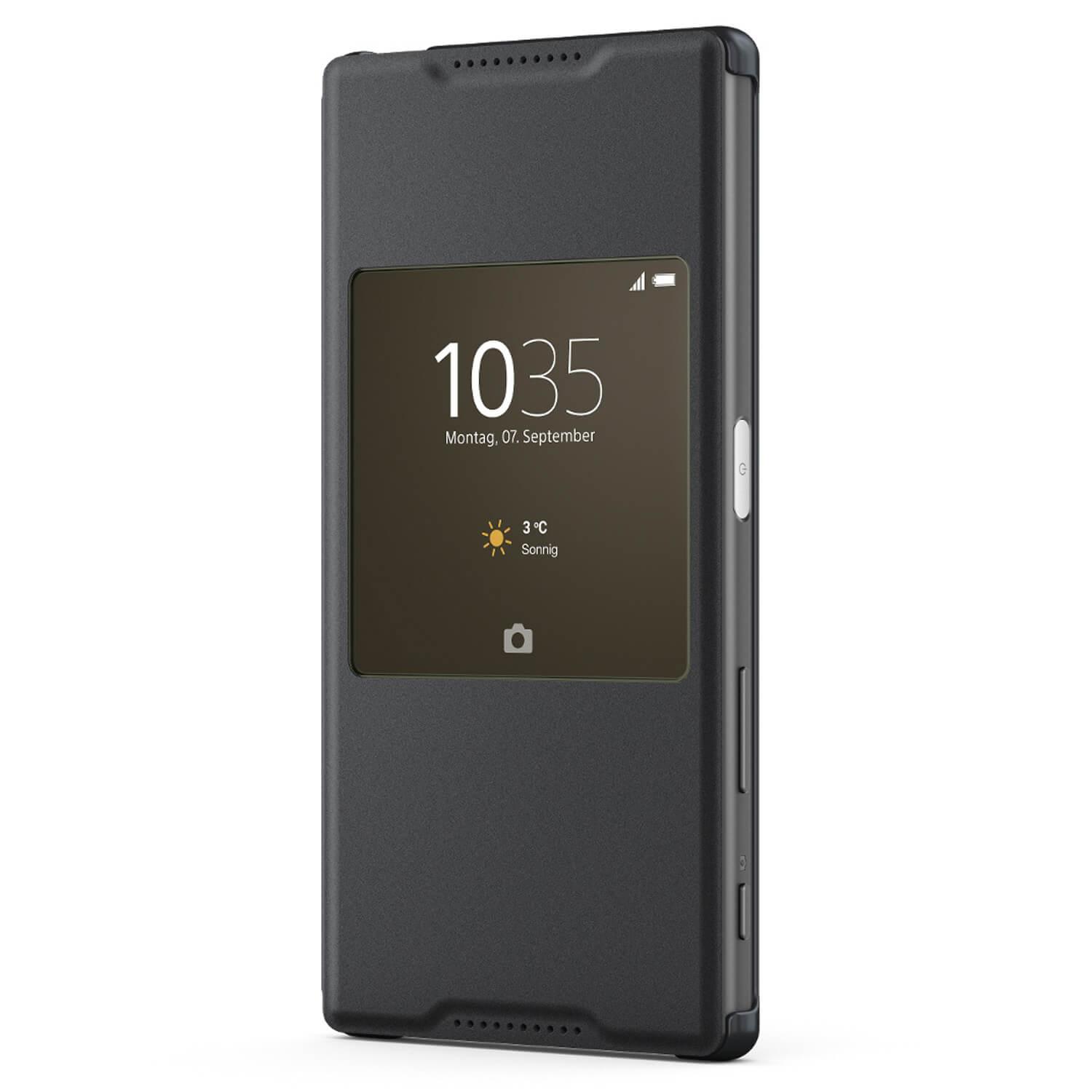 Оригинален кожен кейс и поставка за Xperia Z5 - Sony Flip Case Smart Style Cover SCR42 (черен) | JAR Computers Оригинален кожен кейс и поставка за Xperia Z5 - Sony Flip Case Smart Style Cover SCR42 (черен)