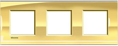 Рамка 3х2 мод. метална правоъгълна Ice gold LL Bticino | JAR Computers Рамка 3х2 мод. метална правоъгълна Ice gold LL Bticino
