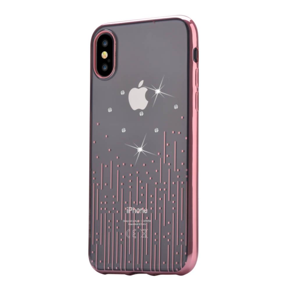 Силиконов (TPU) калъф за iPhone XS, iPhone X (с кристали Сваровски) - Devia Crystal Meteor Case (розово злато) | JAR Computers Силиконов (TPU) калъф за iPhone XS, iPhone X (с кристали Сваровски) - Devia Crystal Meteor Case (розово злато)