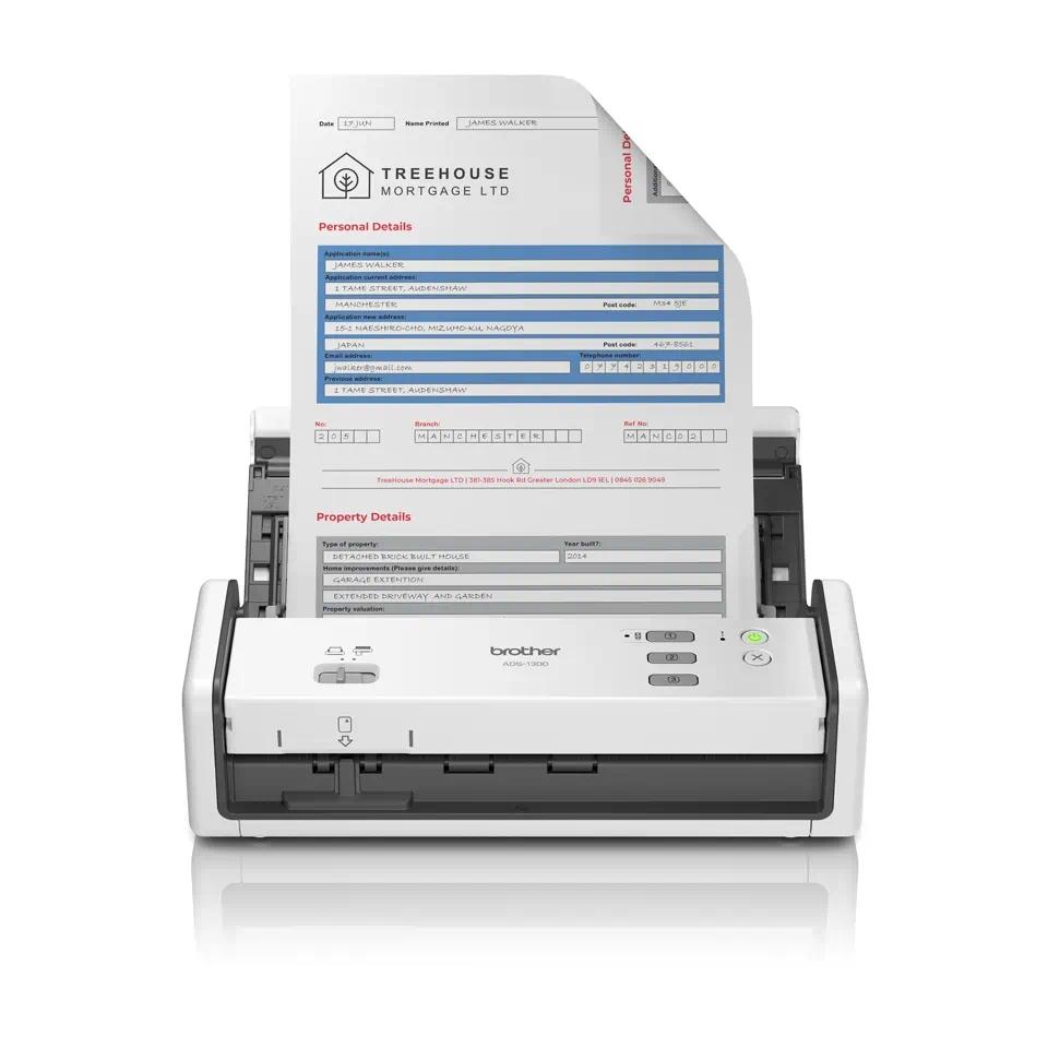 Скенер Brother ADS-1300, портативен, A4 | JAR Computers Скенер Brother ADS-1300, портативен, A4