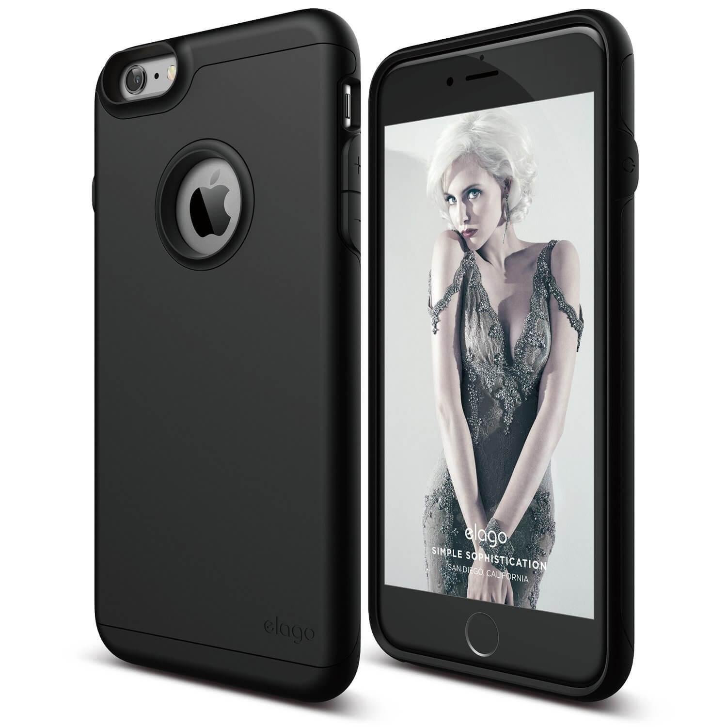Уникален удароустойчив хибриден кейс + HD покритие за iPhone 6 Plus, iPhone 6S Plus - Elago S6P Duro Case (черен) | JAR Computers Уникален удароустойчив хибриден кейс + HD покритие за iPhone 6 Plus, iPhone 6S Plus - Elago S6P Duro Case (черен)