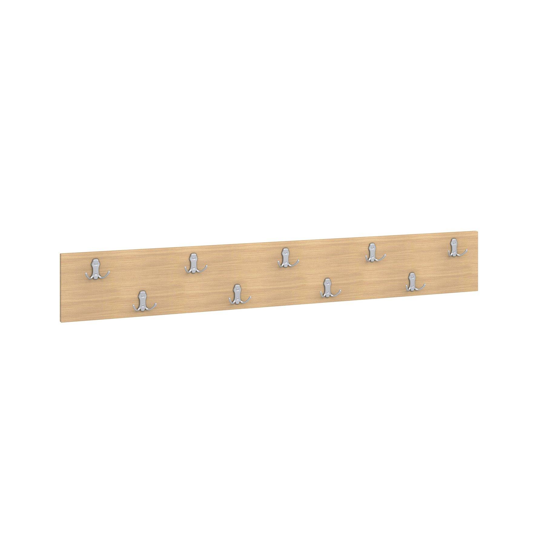Закачалка, стенна, 9 двойни куки, ПДЧ, 140 х 20 cm